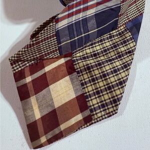Tommy Hilfiger Red and Blue Silk Plaid Tie